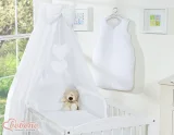 Bedding set 5-pcs 120x90 with canopy - Hanging Hearts white 3