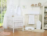 Bedding set 5-pcs 120x90 with canopy - Hanging Hearts white 4