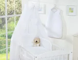 Bedding set 5-pcs with mosquito-net- Hanging Hearts white 7