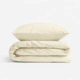 Cotton children's bedding set, 2 pieces, pillowcase 60x40 cm and duvet cover 120x90 cm - cream