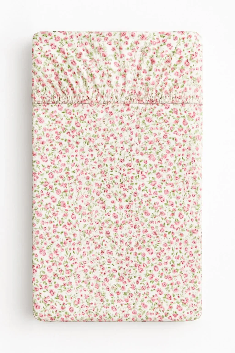 Sheet made of cotton 120x60cm -little pink flowers