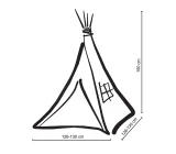 Teepee tent for kids + decorative feathers - grey rosette 7