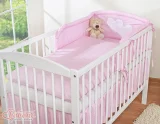 Bedding set 3-pcs 135x100 - Hanging Hearts white polka dots on pink 2