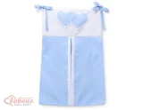 Diaper bag- Hanging hearts white dots on blue