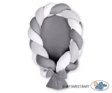 Braided baby nest 2 in 1 - white-gray- anthracite 2