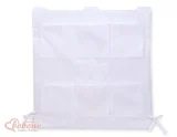 Cot tidy- Hanging Hearts white