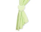 Curtains for baby room- Hanging Hearts green 2