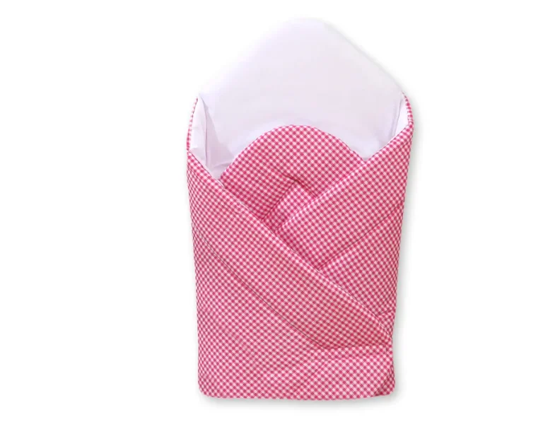 Baby nest 2in1 with stiffening - Dark pink checkered