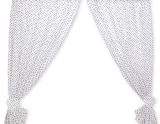 Curtains for baby room- Hanging Hearts black dots on white