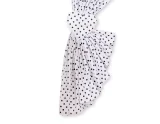 Curtains for baby room- Hanging Hearts black dots on white 3