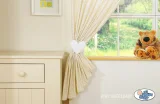 Curtains for baby room- Milo- Teddy Bear with heart white 3